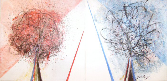 LES DEUX SAISONS 60x30 cm