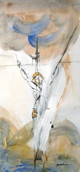 CHRIST EN CROIX 100x50 cm