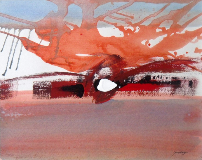 COUCHER DE SOLEIL (sur papier) 47x35 cm