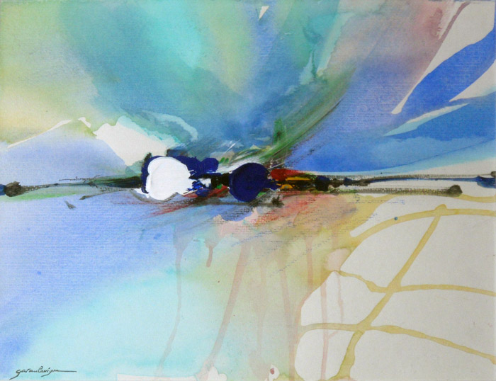 PAYSAGE DE BORD DE MER 1 (sur papier) 47x35 cm