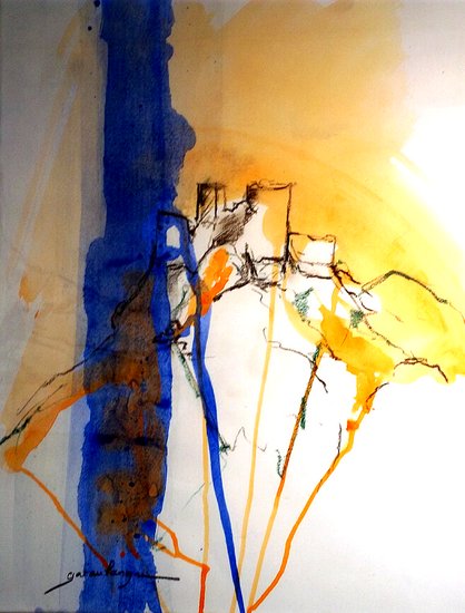 PUYLAURENS (sur papier) 40x50 cm