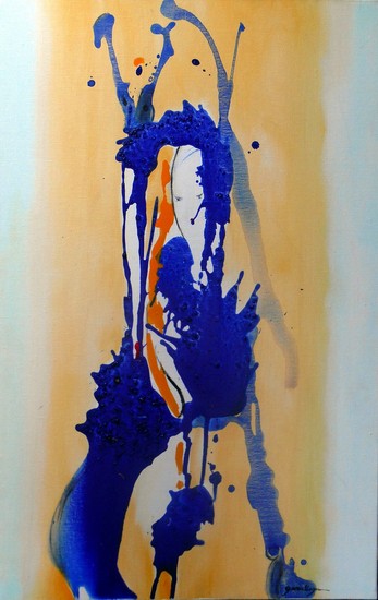 LA DAME AU SANGLIER 100x65 cm