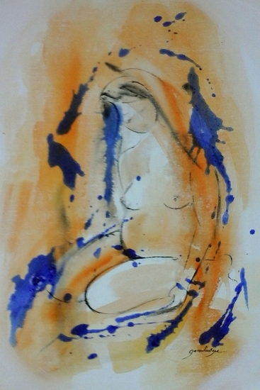 DANS L'ATTENTE 65x50 cm