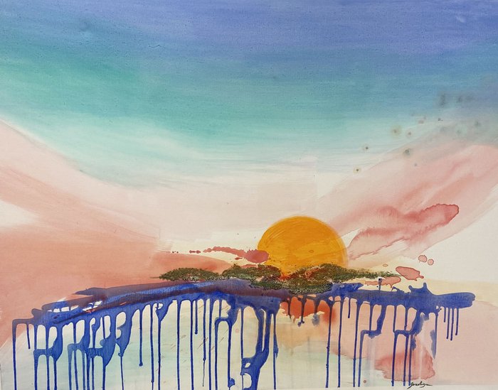 SOLEIL ROUGE 162x130 cm